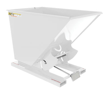 1-1/2 CuYd 70 Degree Light Duty Self Dumping Hopper w/ Bumper Release - White